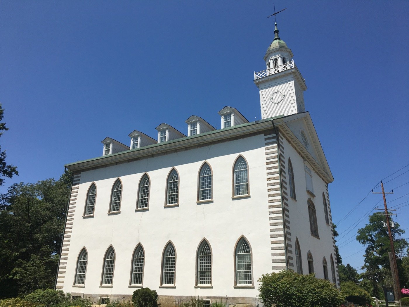 Exterior photograph of the Kirtland Temple in Ohio